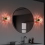 Opviq Lámpara de Pared Rosa y Dorado